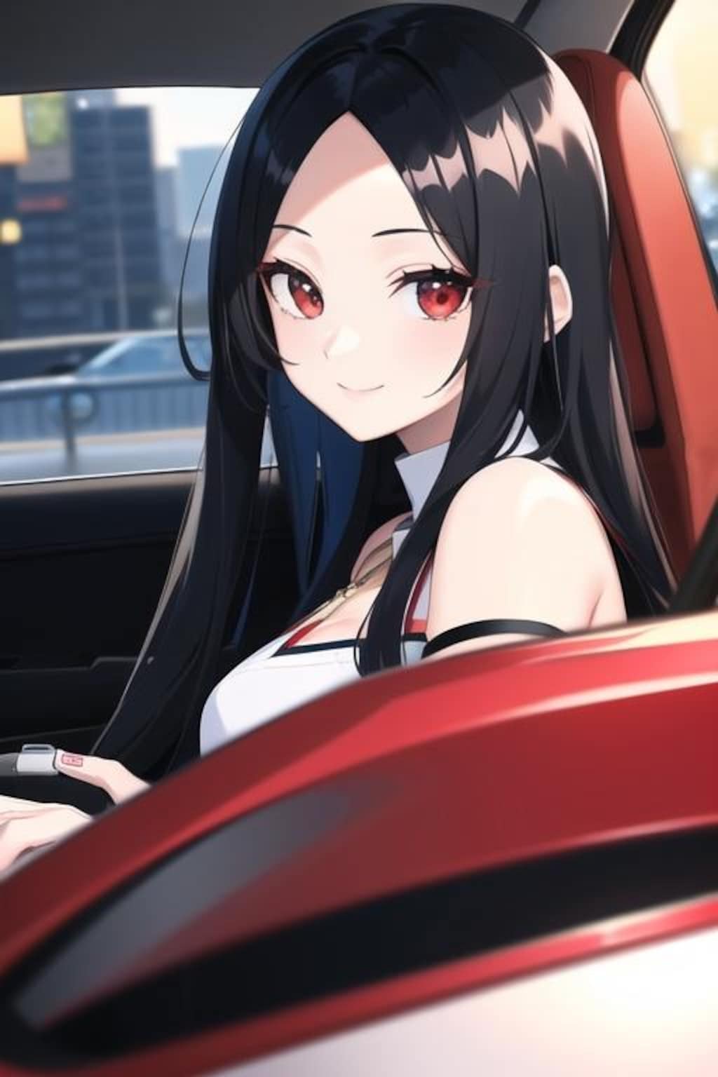 四宮かぐや握るハンドル（会長、乗って下さい。）