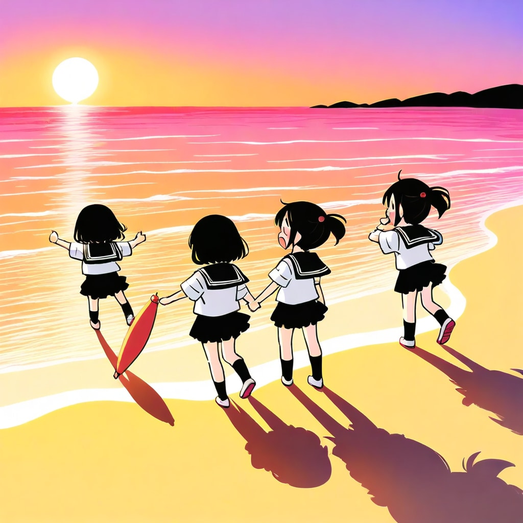 夕陽に向かって叫ぶ