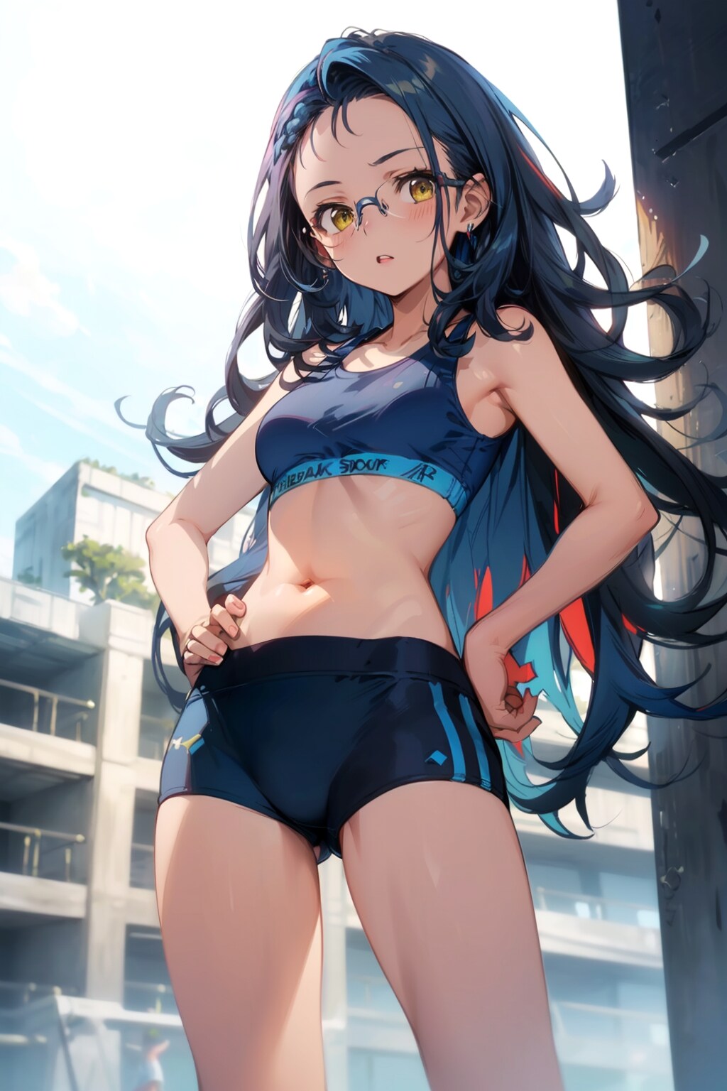 スポーツブルマの眼鏡っ娘