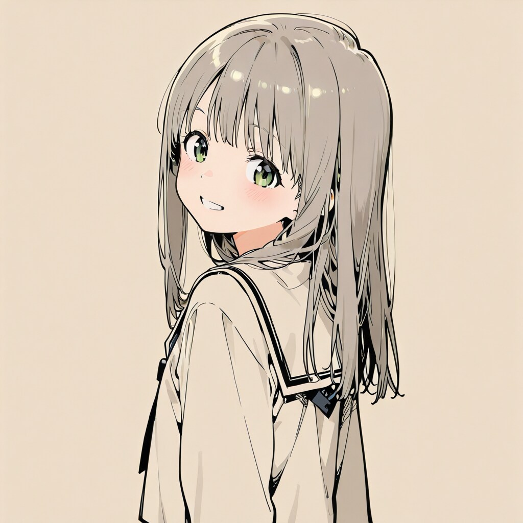 下書きの女の子