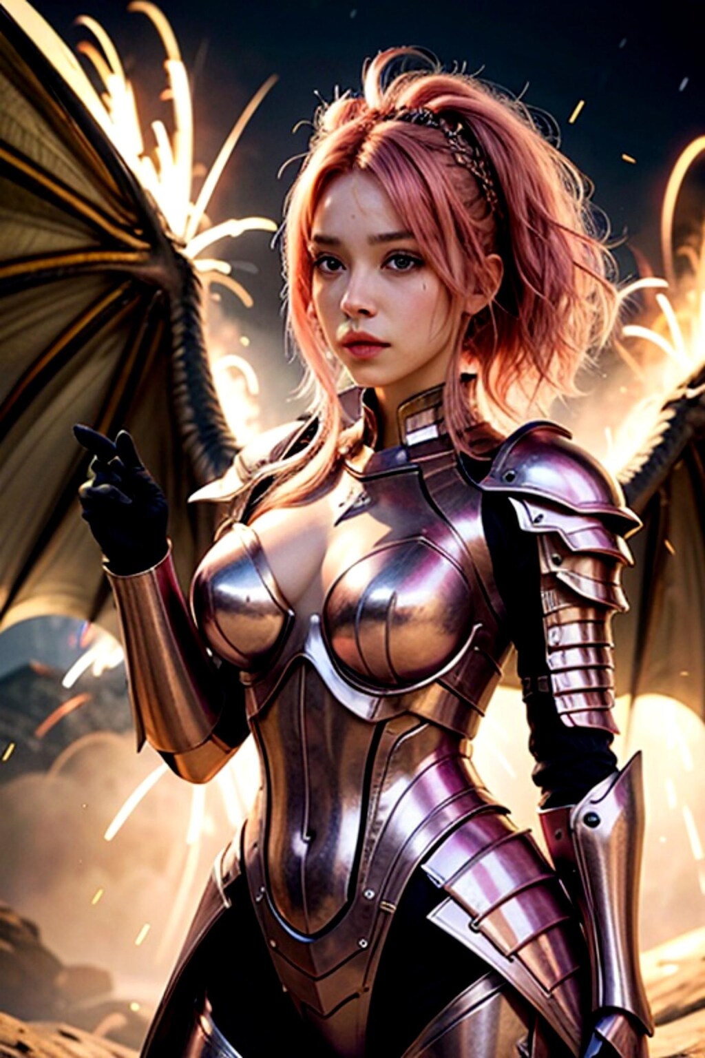 ピンク髪の女騎士