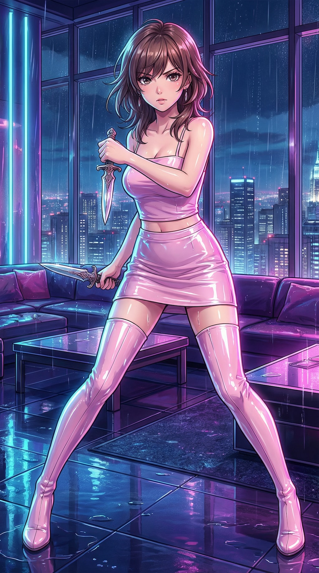 無力化されたナイフ使い女子アヤ