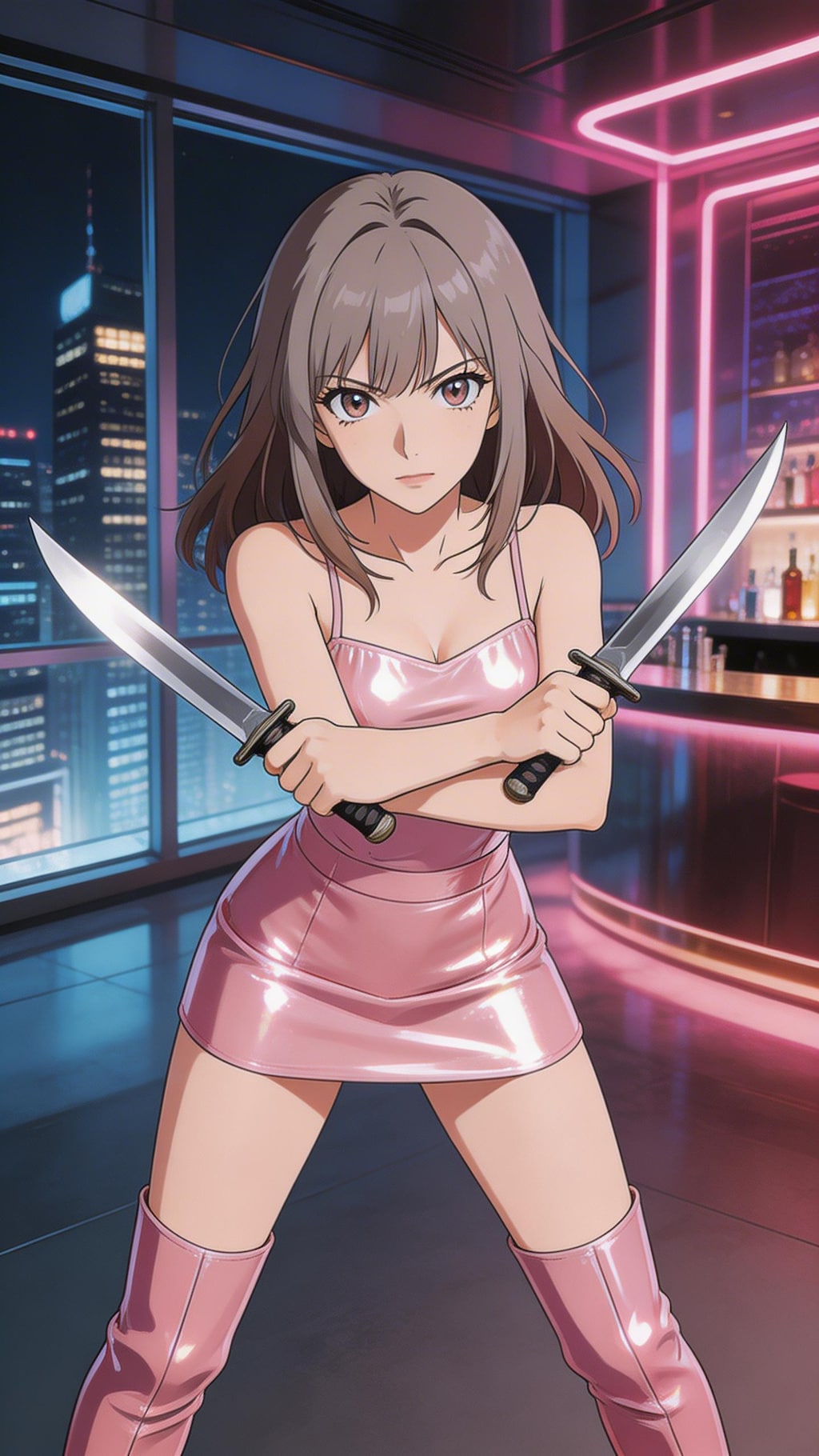 無力化されたナイフ使い女子アヤ