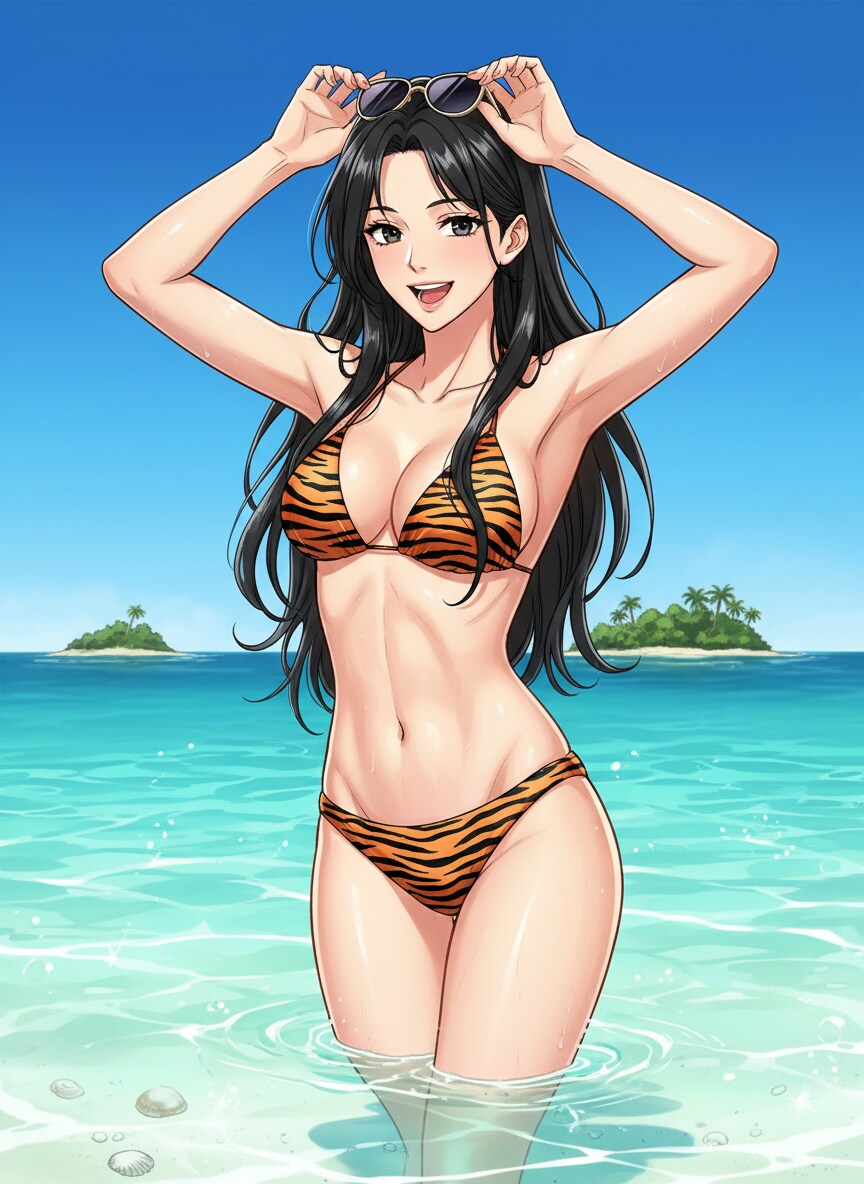 虎柄水着