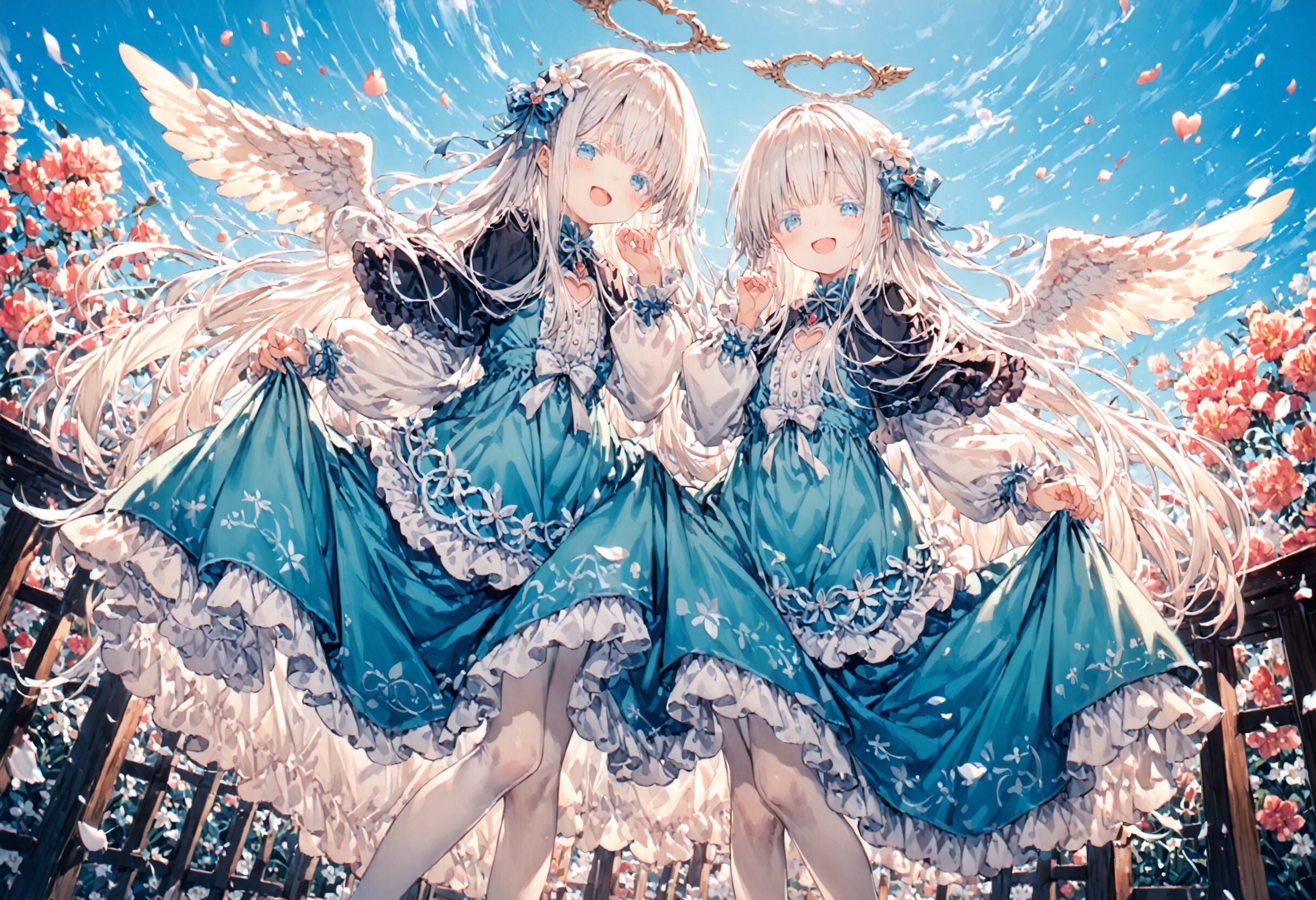 双子天使 | の人気AIイラスト・グラビア