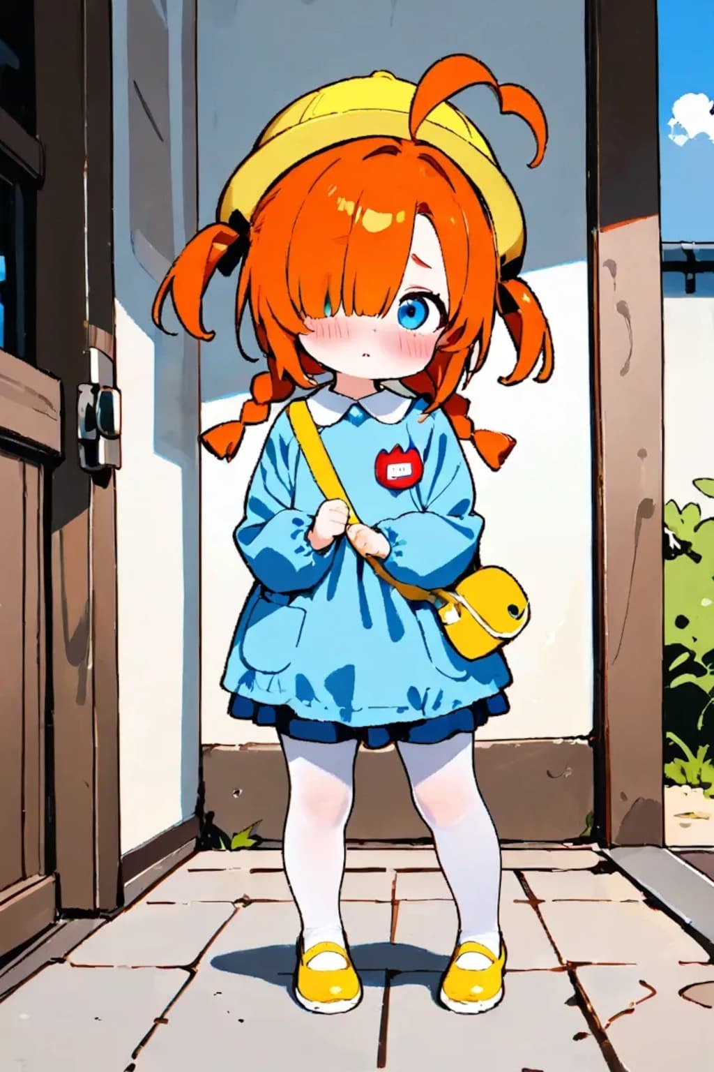 幼稚園児になった目隠れちゃん☆