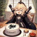 1周年ケーキに喜ぶエリザベス 2枚目