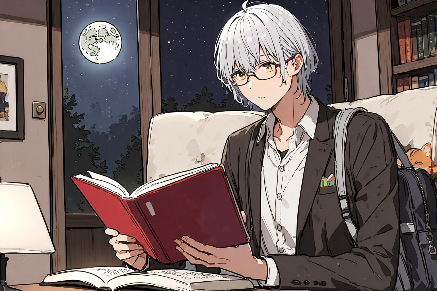 帰宅後の読書 | の人気AIイラスト・グラビア