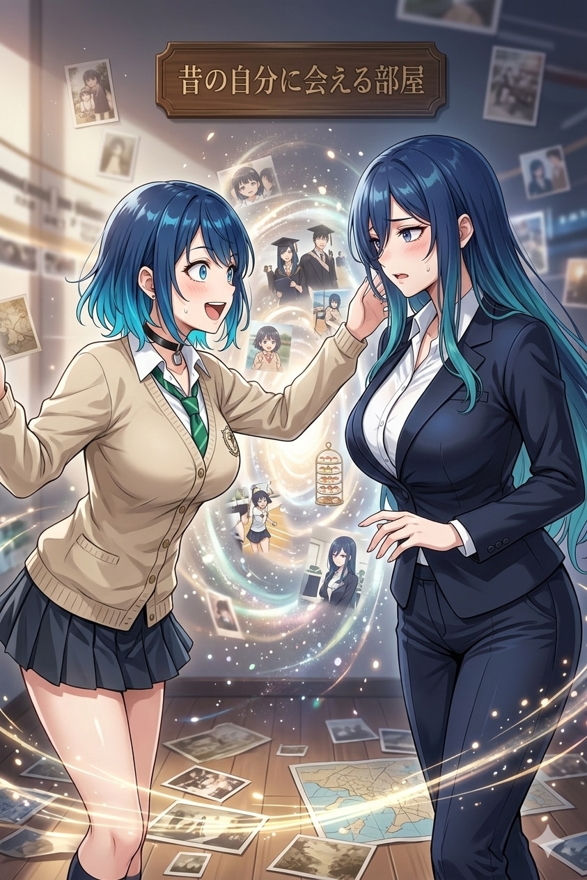 昔の自分に会える部屋：古波蔵眞琴 | の人気AIイラスト・グラビア