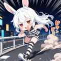 謎の海産物さまに夏服をプレゼントして頂いたのが嬉しくて、みんなに見せびらかす為に早速脱獄したうさぎ！！ 3枚目