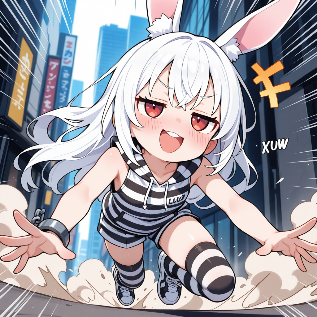 謎の海産物さまに夏服をプレゼントして頂いたのが嬉しくて、みんなに見せびらかす為に早速脱獄したうさぎ！！