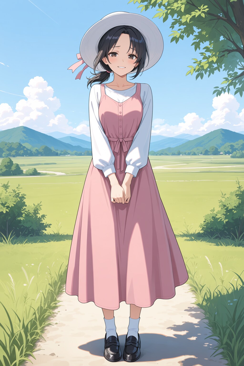 桃花とロングスカート　その２