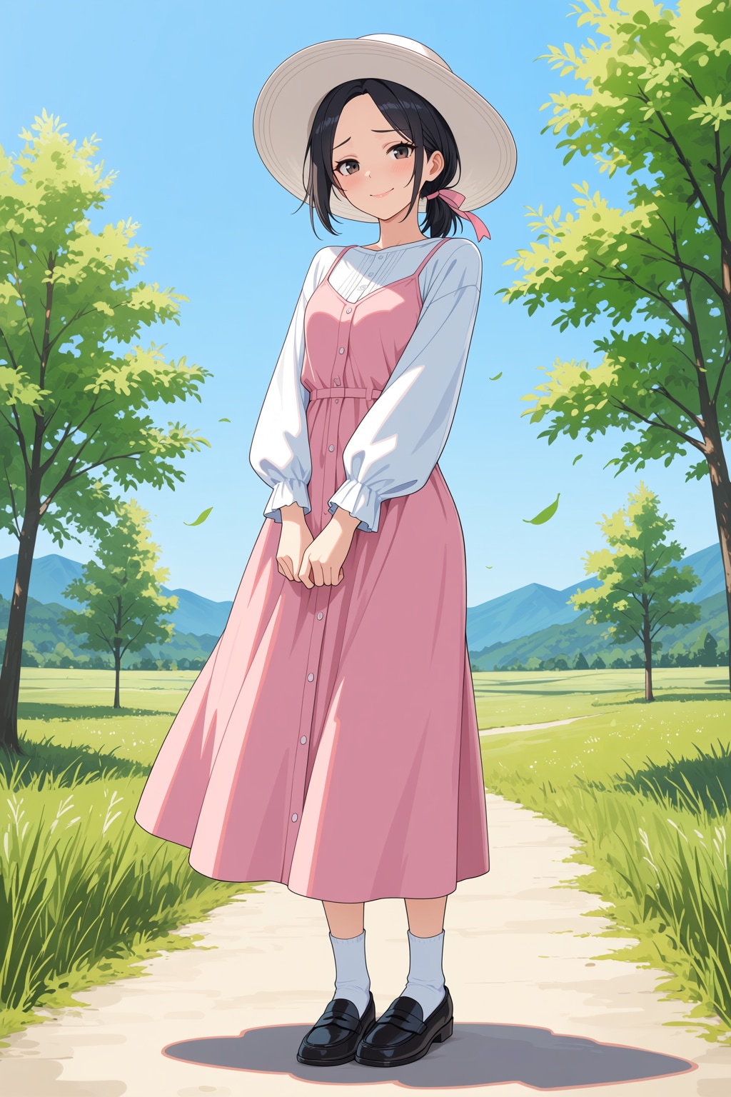 桃花とロングスカート　その２