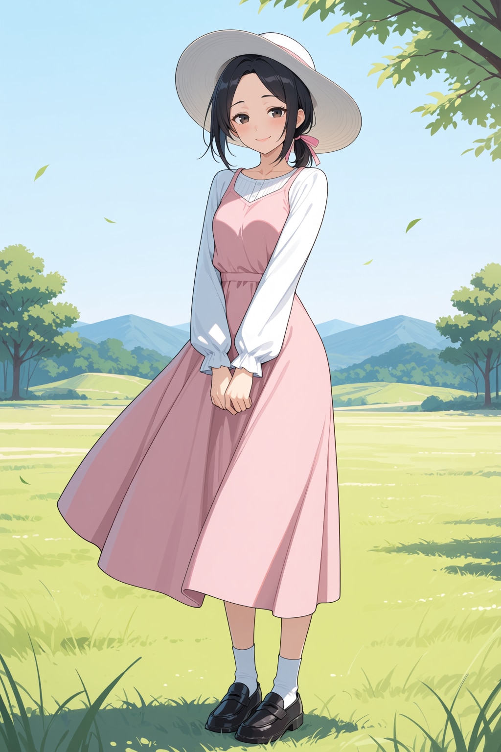 桃花とロングスカート　その２