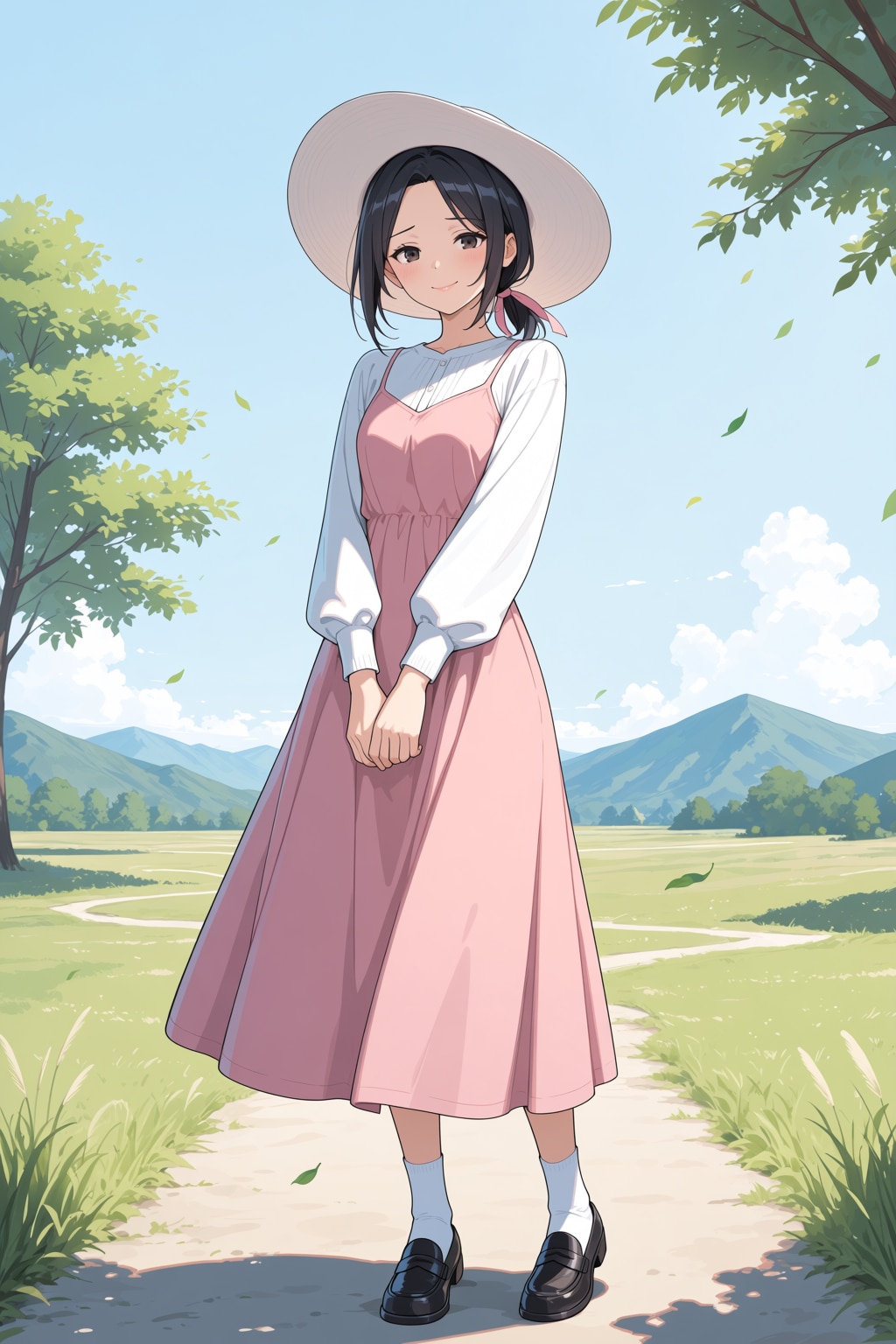桃花とロングスカート　その２