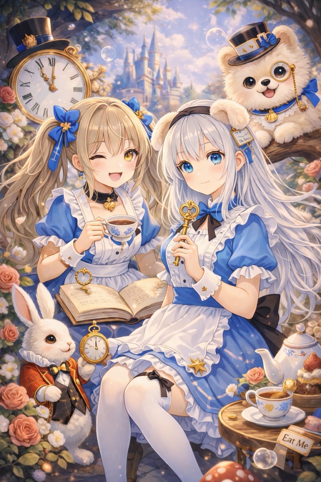 青のティーパーティーへようこそ | の人気AIイラスト・グラビア