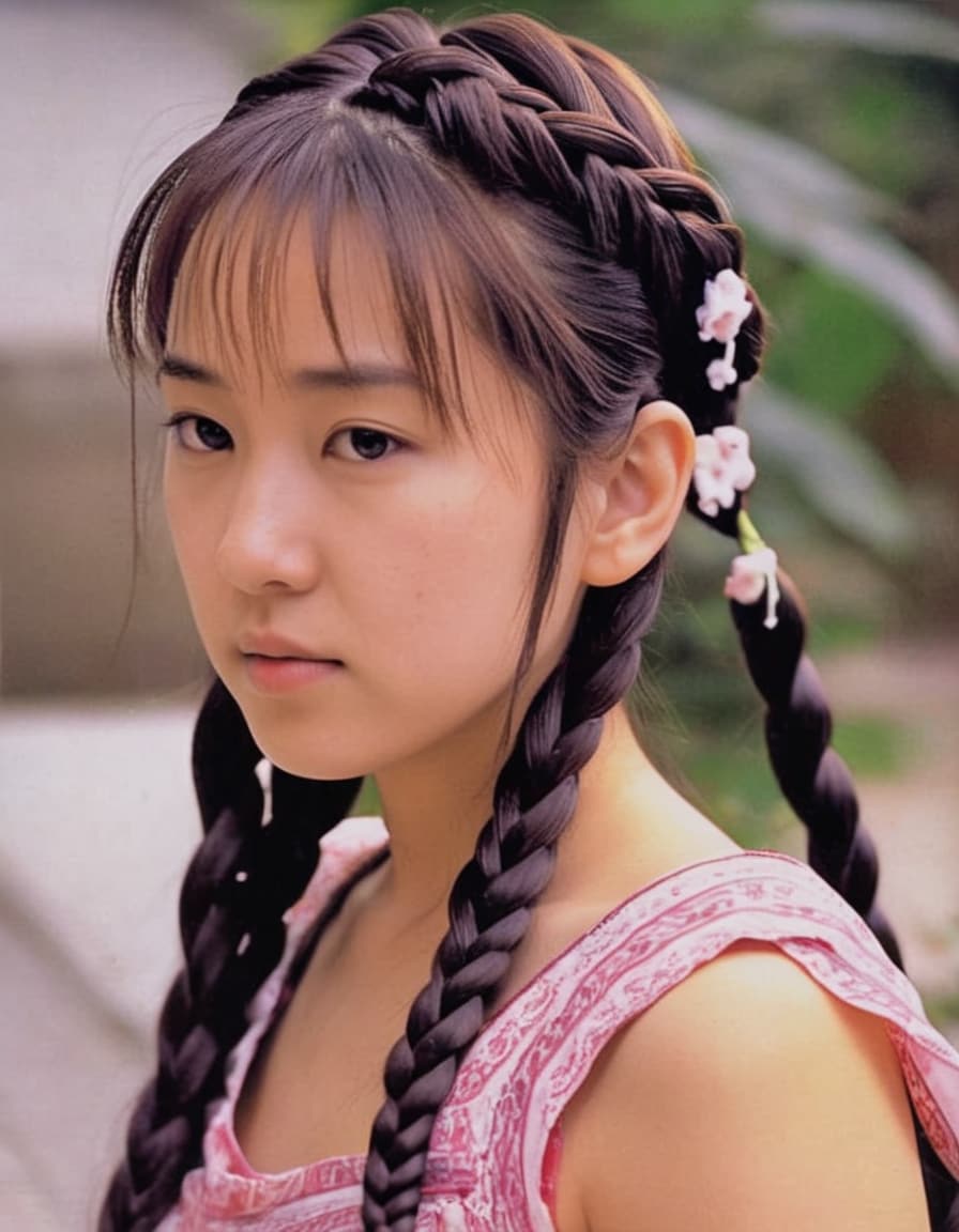 髪を編む