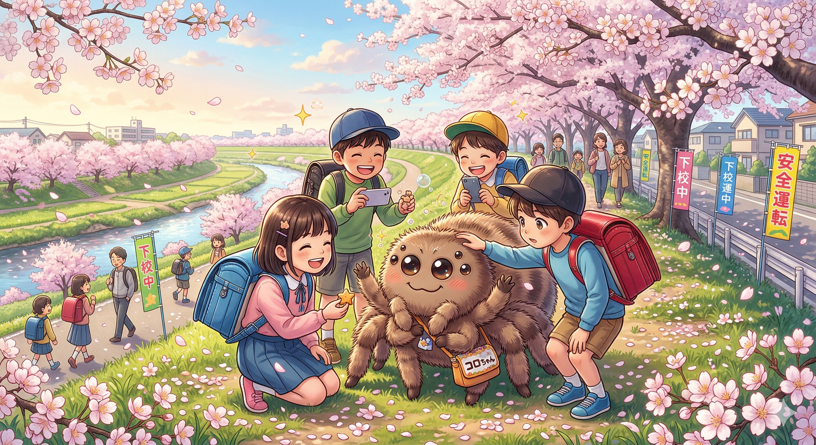 通学路にコロちゃん | の人気AIイラスト・グラビア