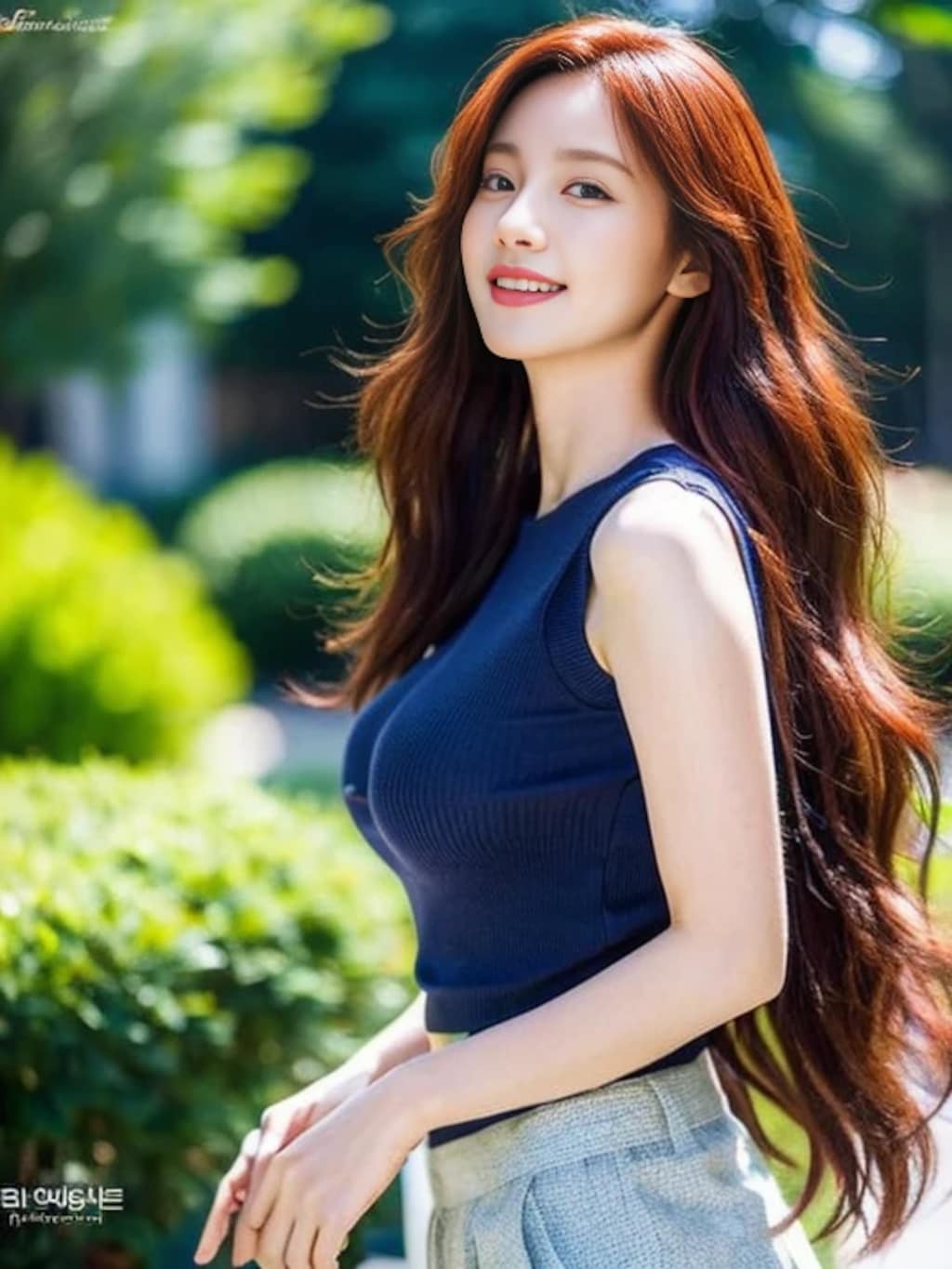 韓国美人妻の横顔