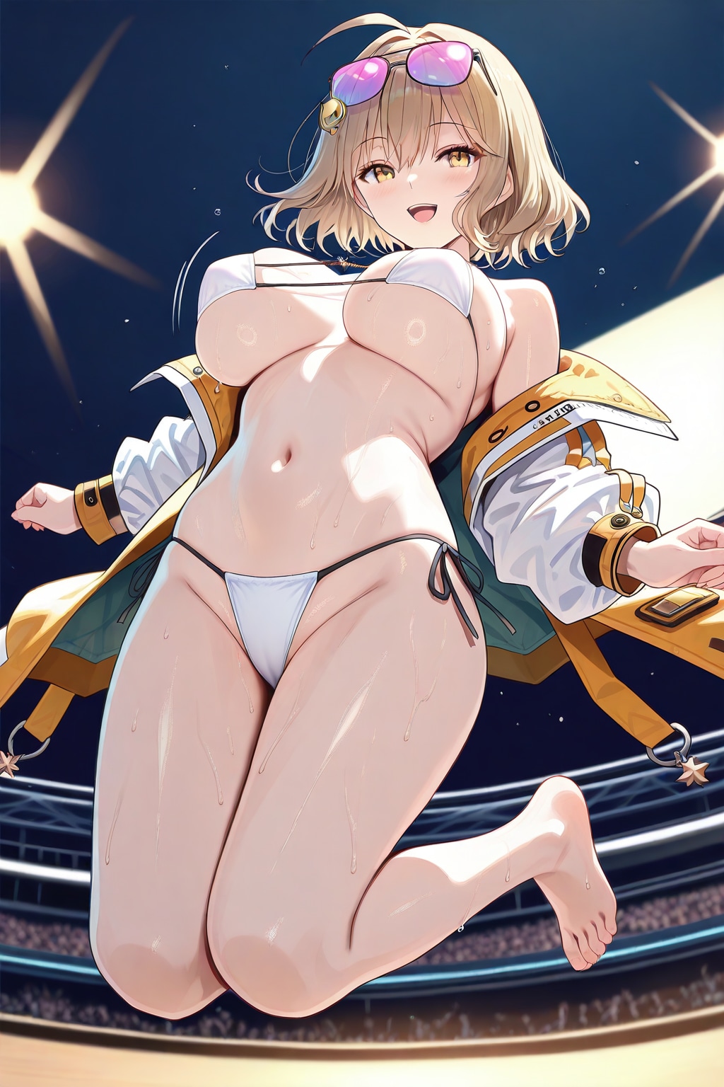 水着でジャンプ