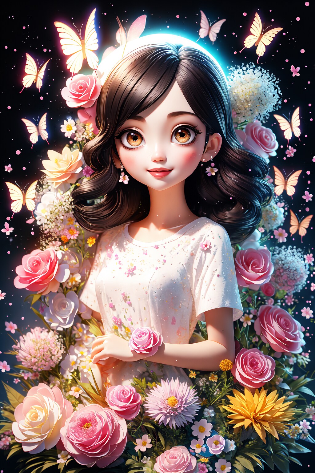 Roses and Butterflies