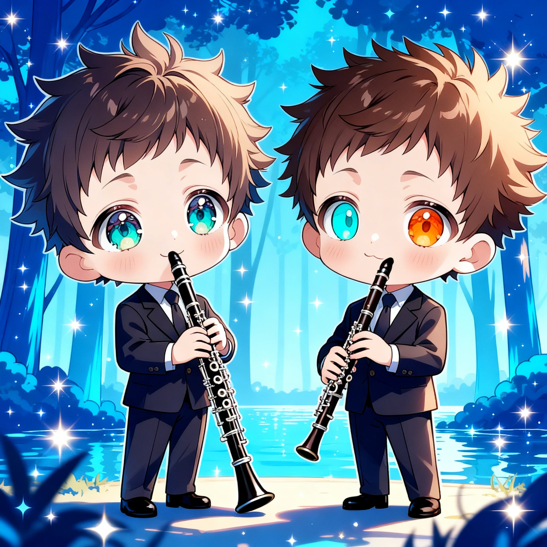 クラリネットを演奏する少年 | の人気AIイラスト・グラビア