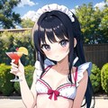 水着のメイドとカクテルほか 4枚目