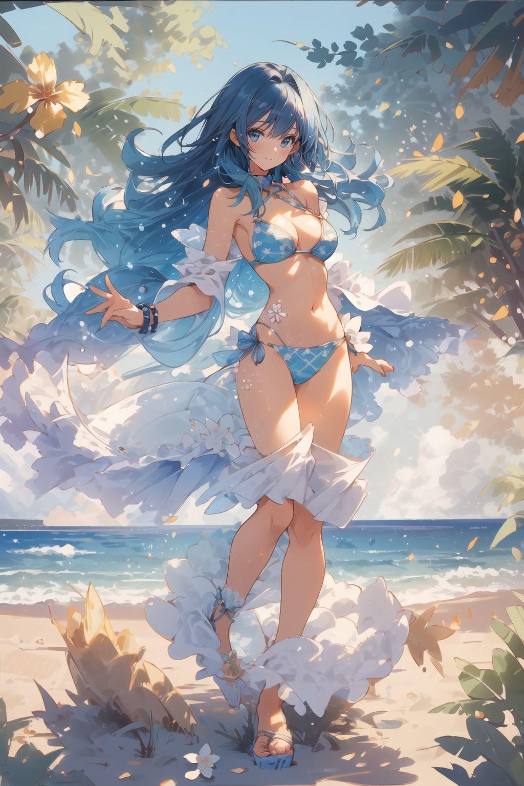 ビーチの素敵な少女（ファンタジーVer）