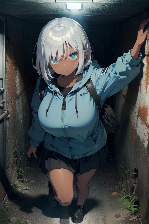 この辺、暗くて進みにくいなぁ… | の人気AIイラスト・グラビア