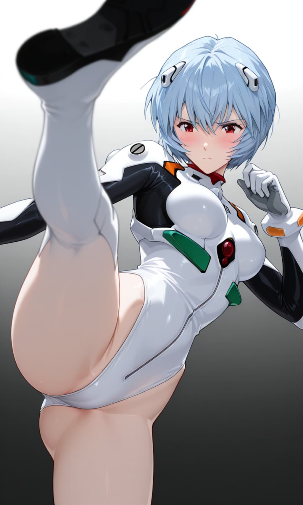 綾波レイ　ハイレグキック