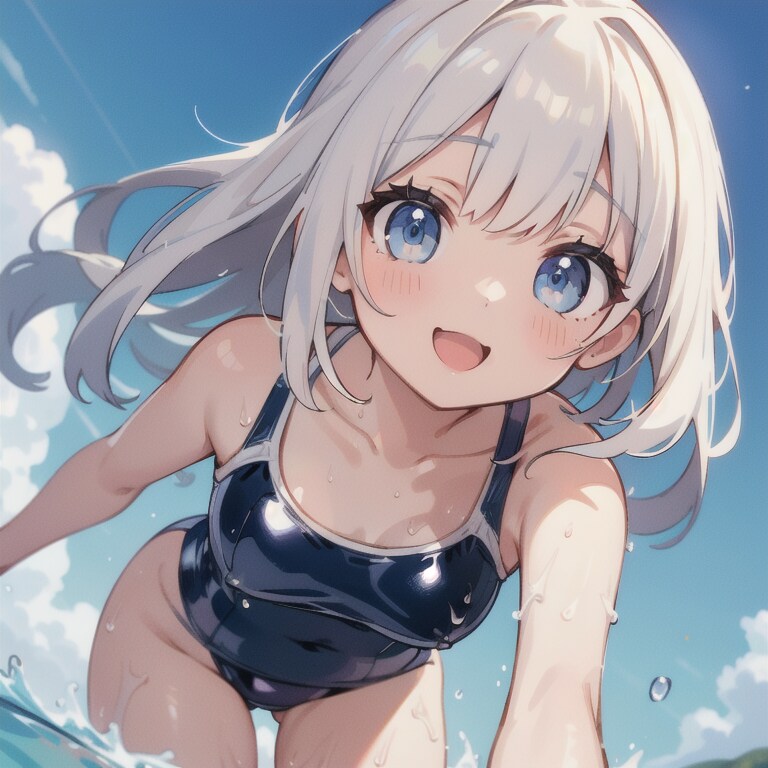 ほらほら、一緒に泳ご？