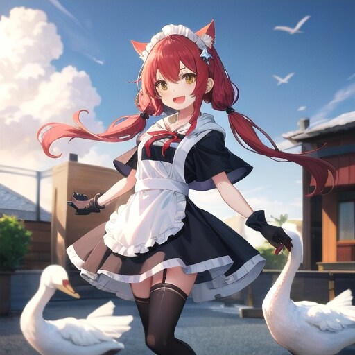 赤髪メイド