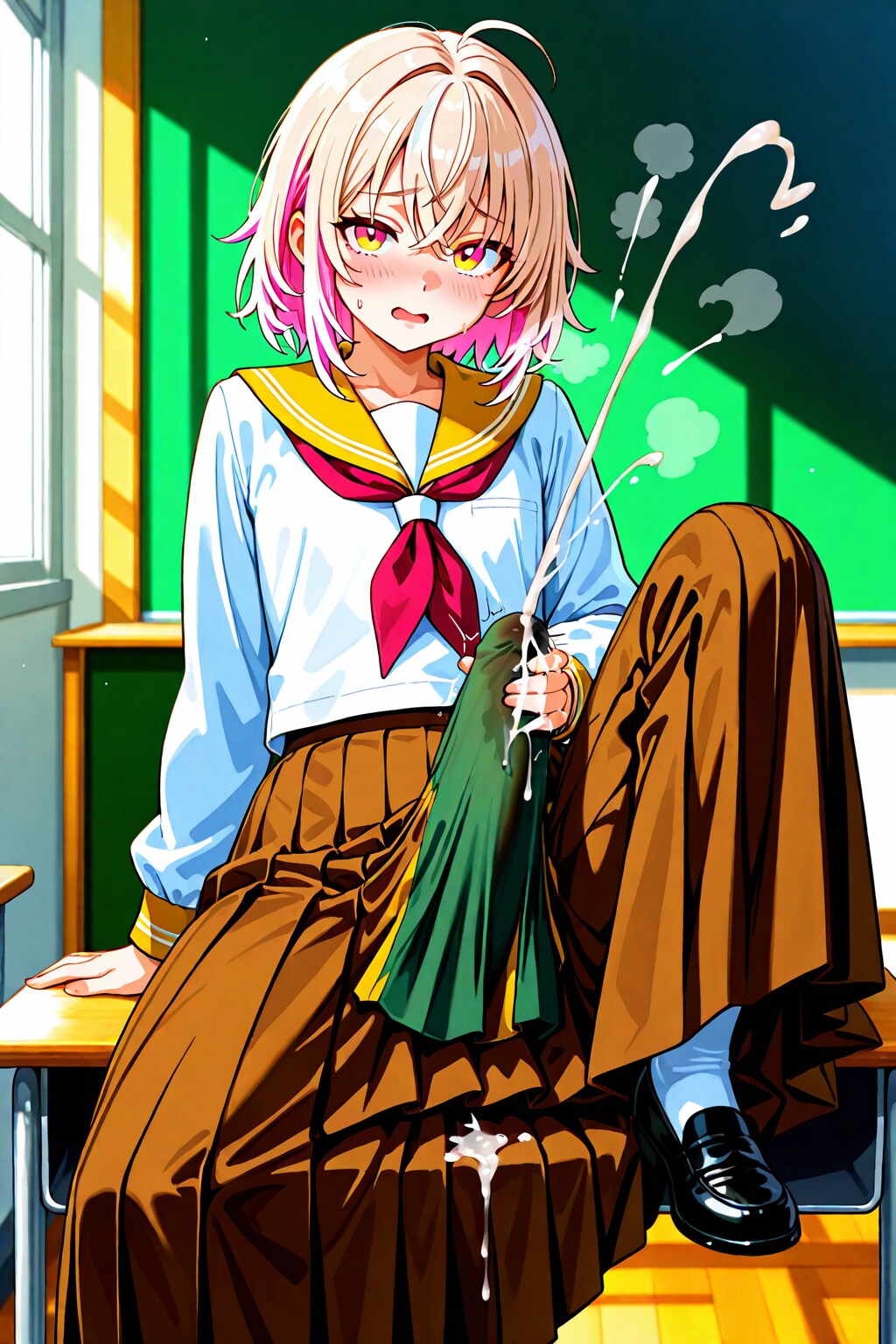 Caught masturbating in classroom