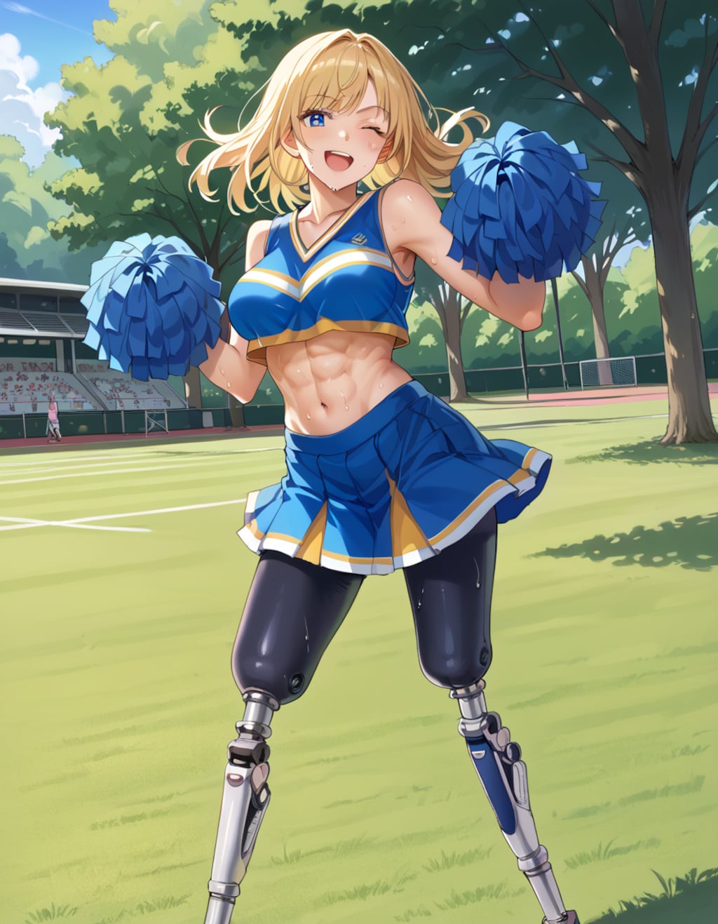 義足のチアガール