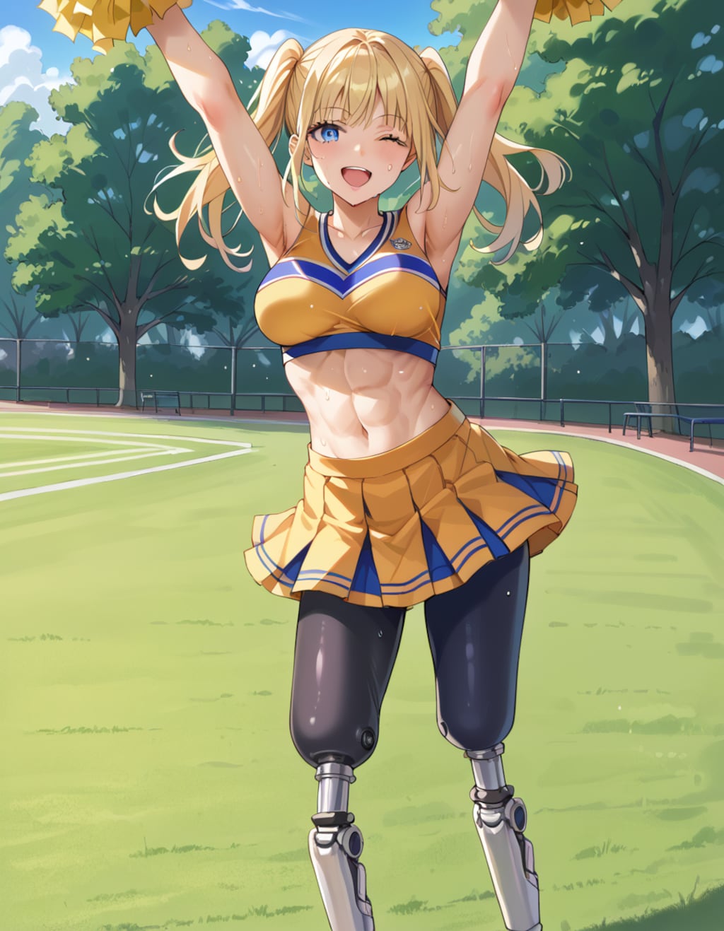 義足のチアガール