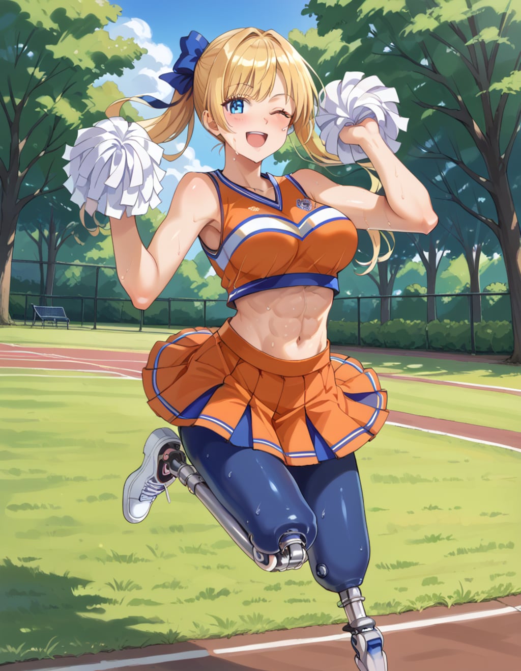 義足のチアガール