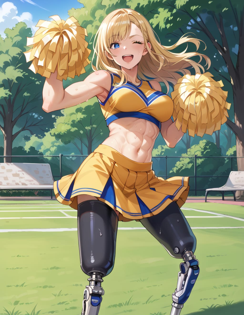 義足のチアガール