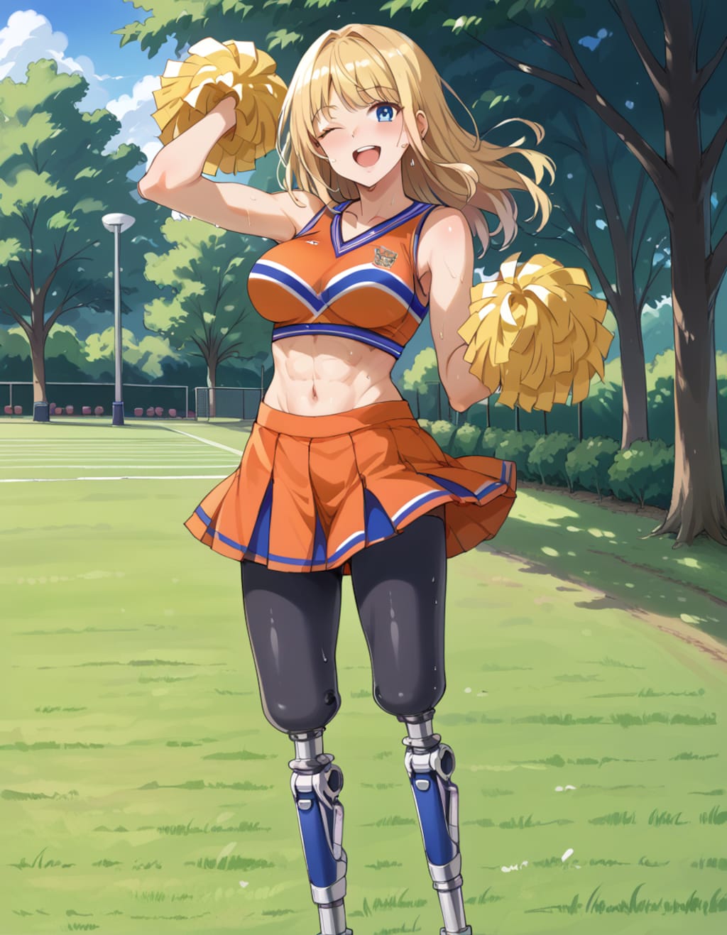 義足のチアガール