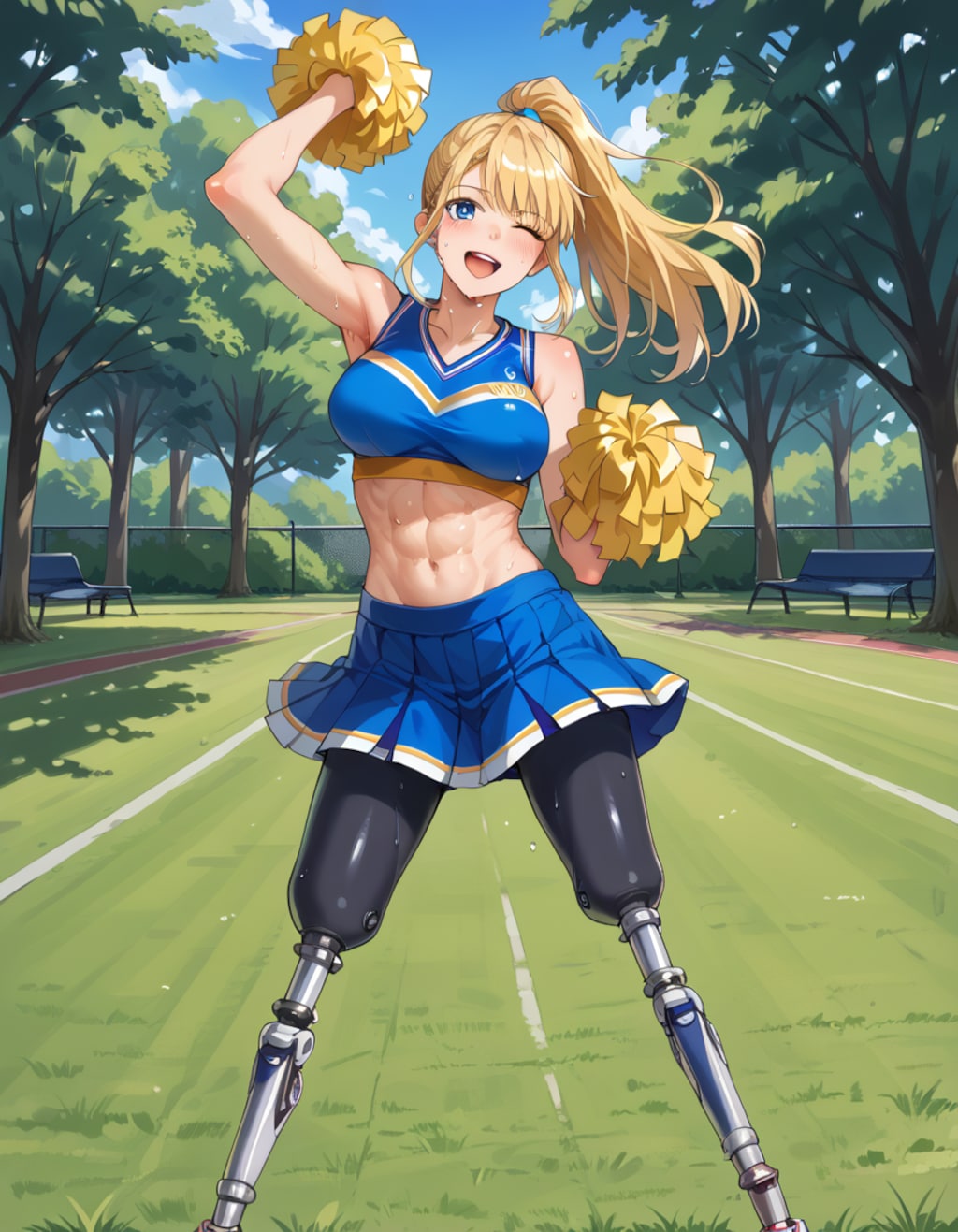 義足のチアガール