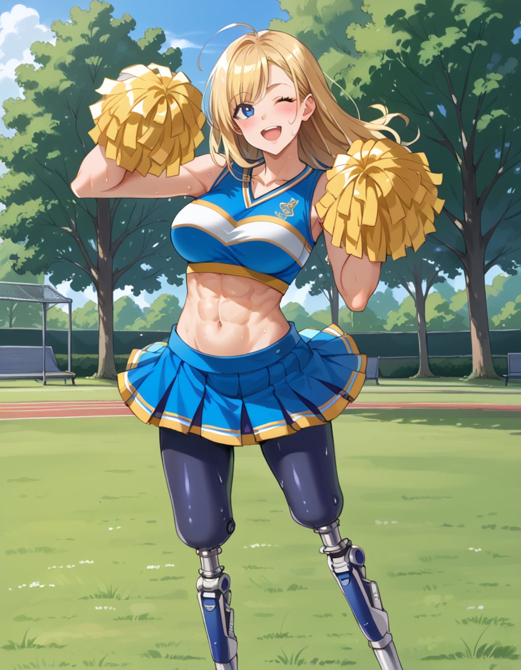 義足のチアガール