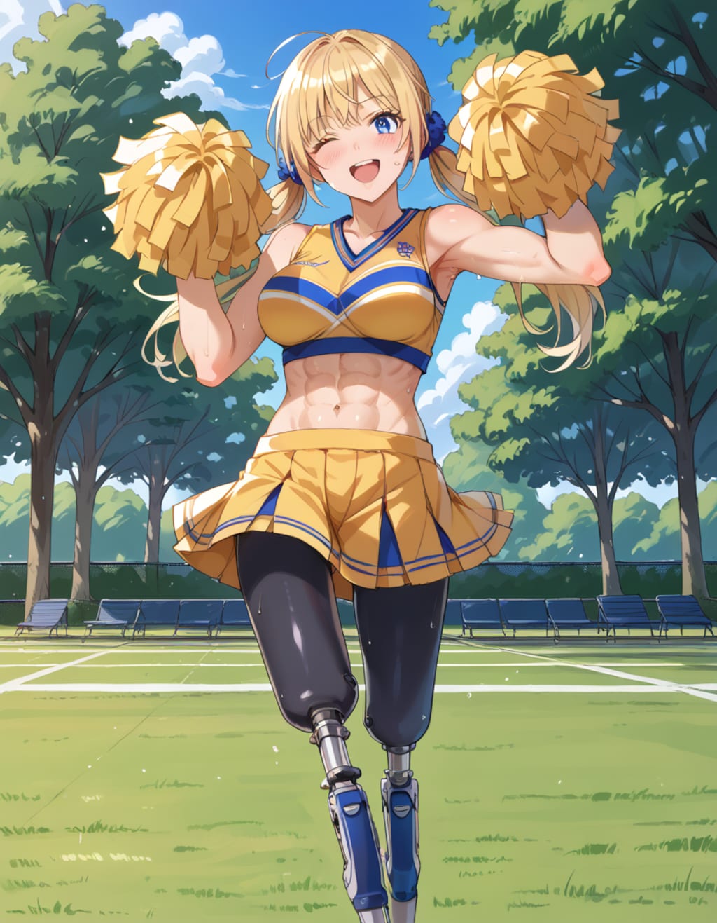 義足のチアガール