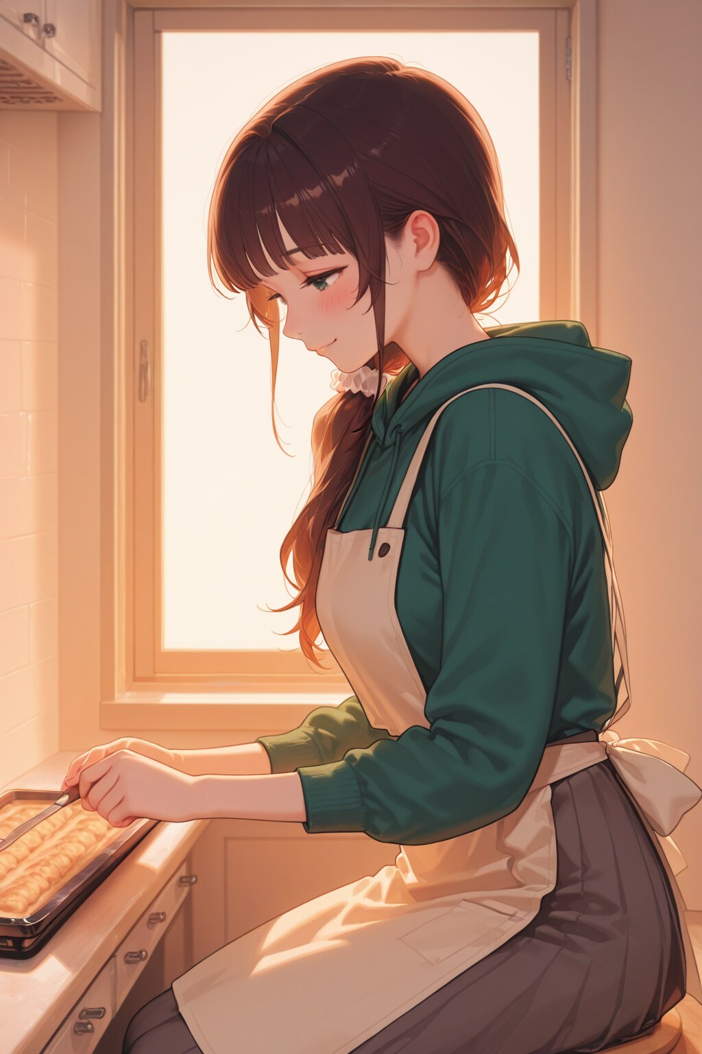 クッキーを焼くまなか　2 | の人気AIイラスト・グラビア