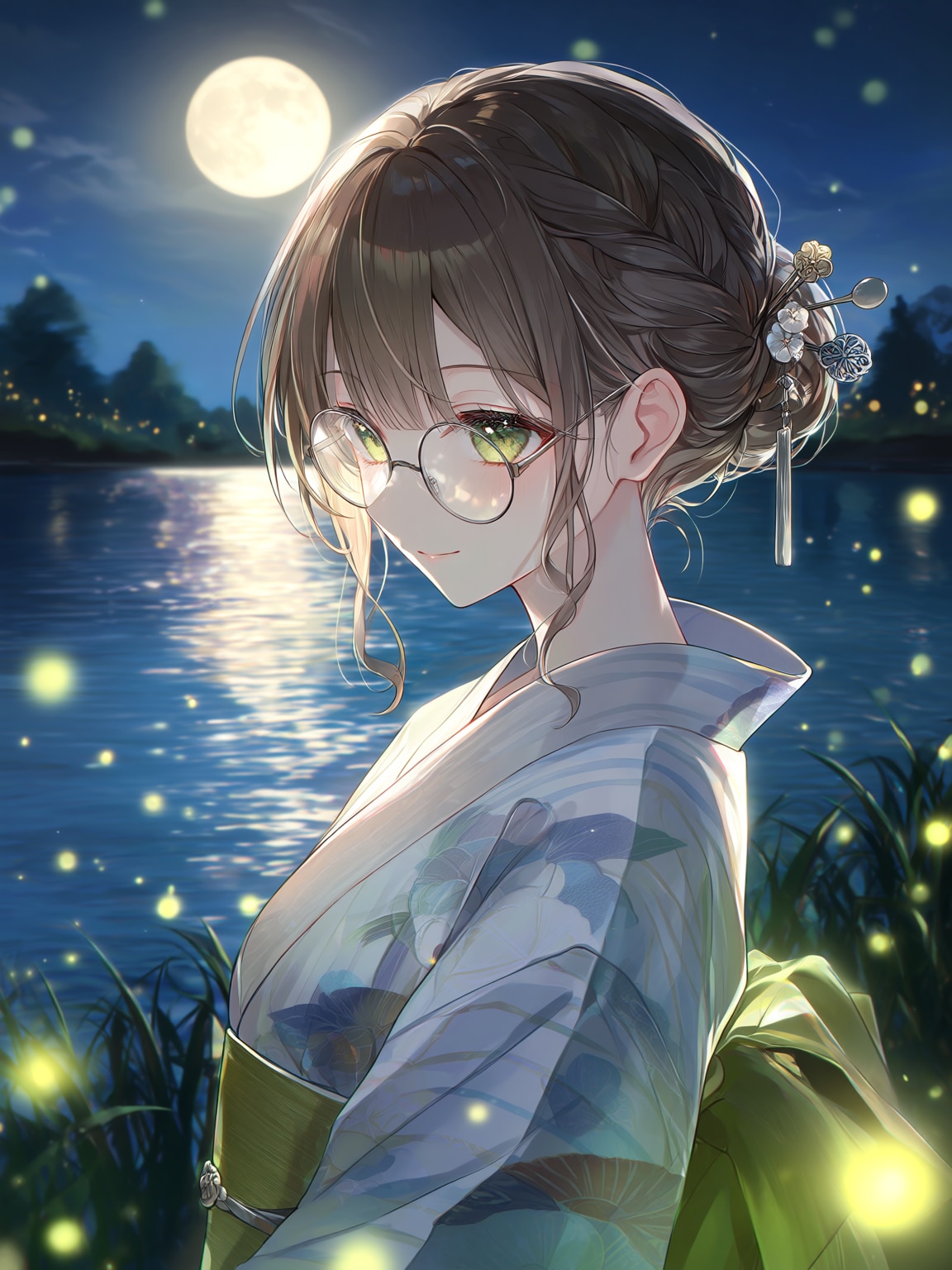 月と蛍と、君の横顔