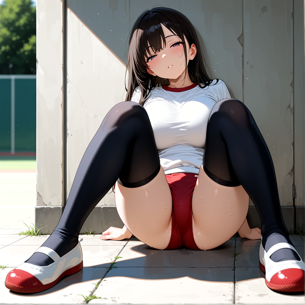 体育サボり中の女の子