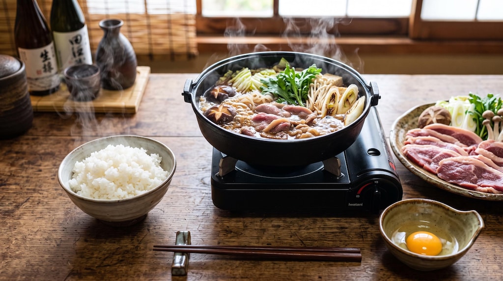 摩訶不思議食堂の鴨すき焼き膳