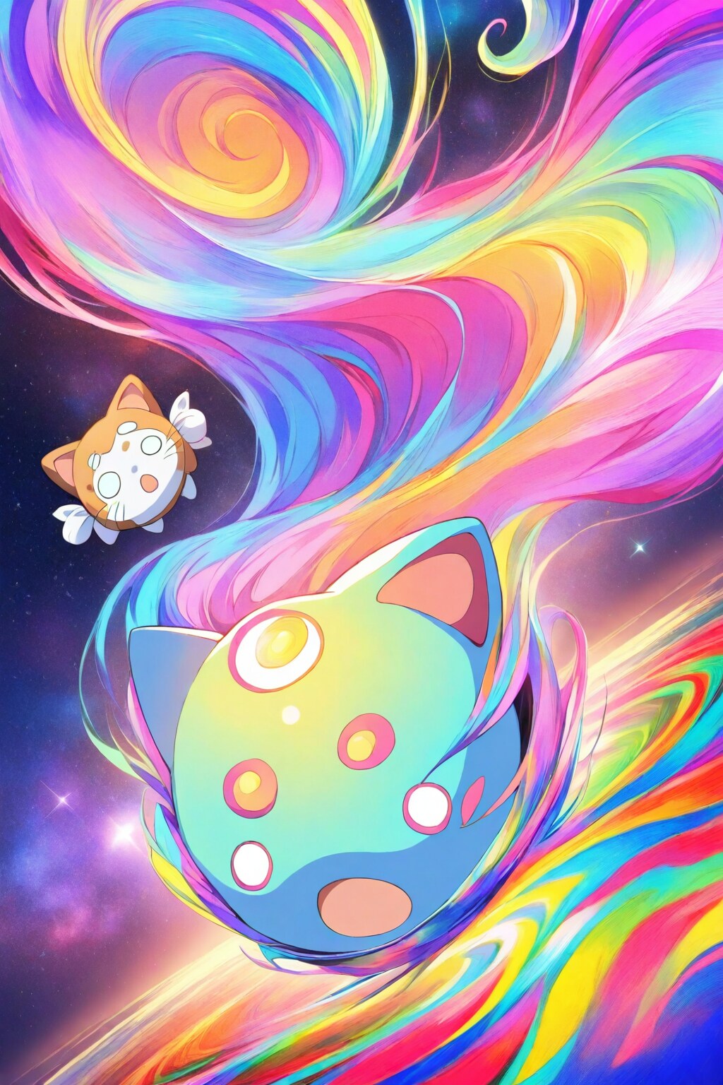 Psychedelic Space Cat