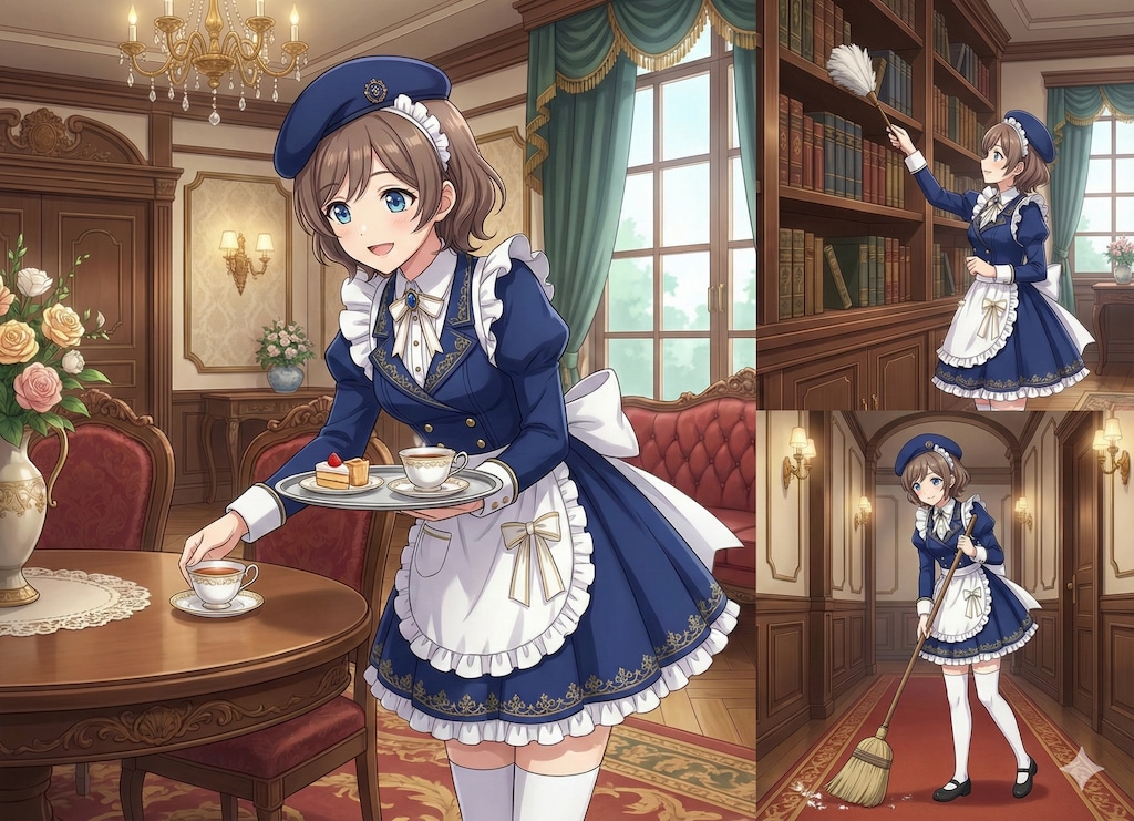 軍服風メイド服（ショートver）