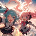 爆風で飛びながら歌う初音ミク！ 3枚目