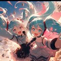 爆風で飛びながら歌う初音ミク！ 5枚目