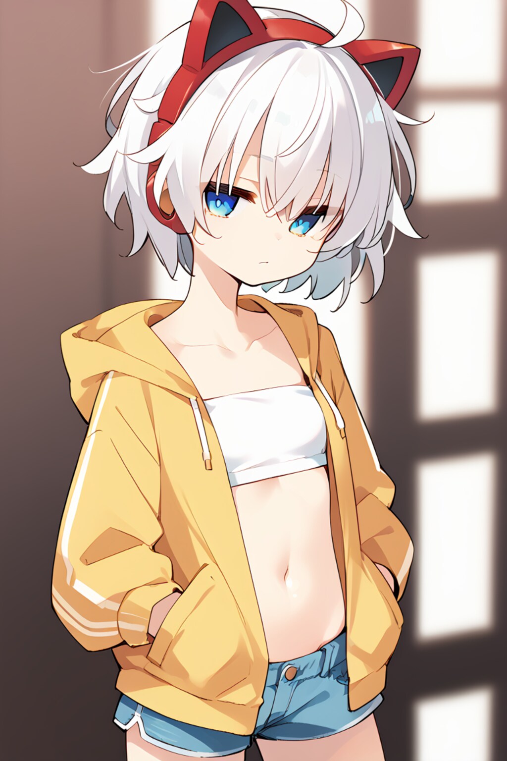 猫耳ヘッドホン×チューブトップ